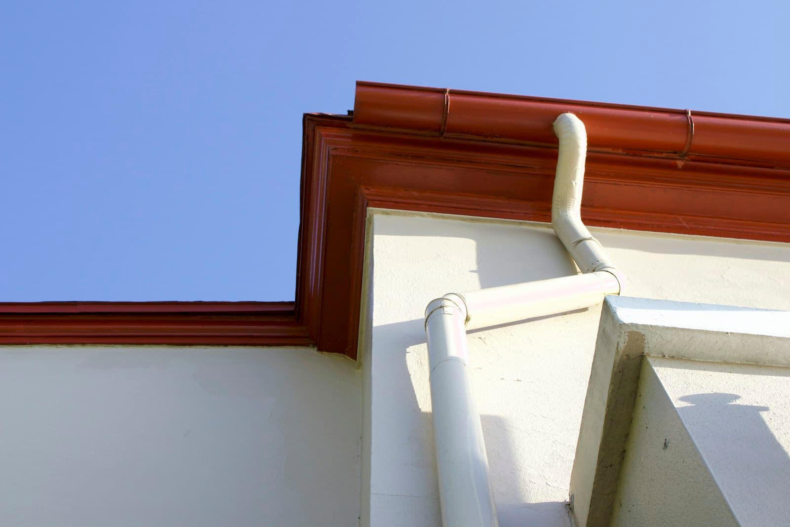 Guttering and downpipe on a house in Leeds